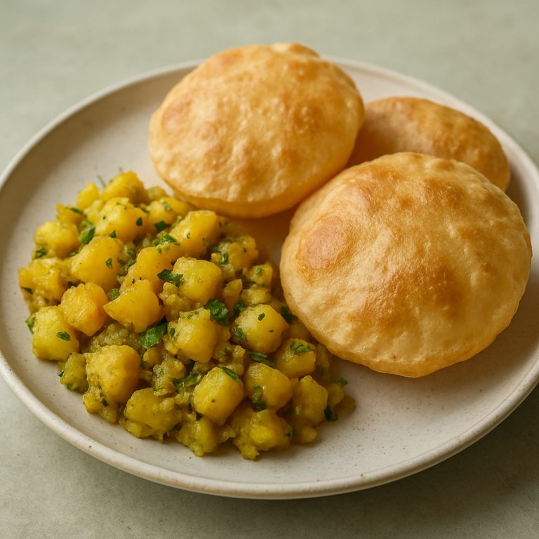 Aloo Sabzi with Puri