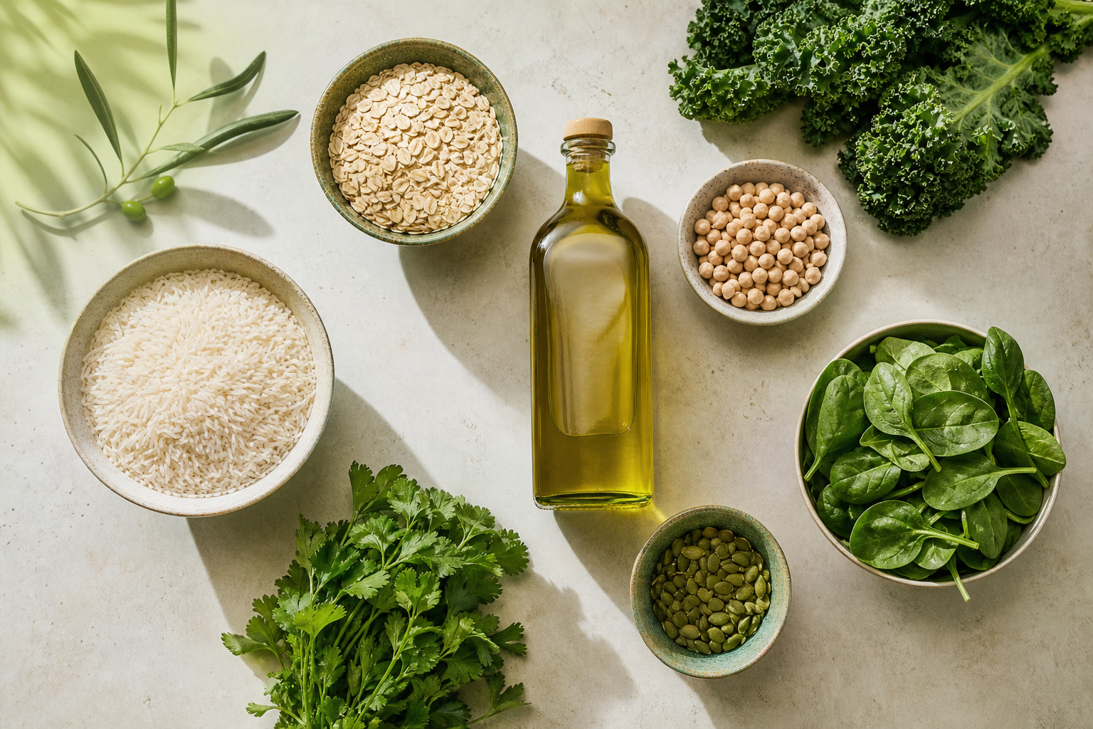 Everyday grocery staples arranged for clearer food decisions