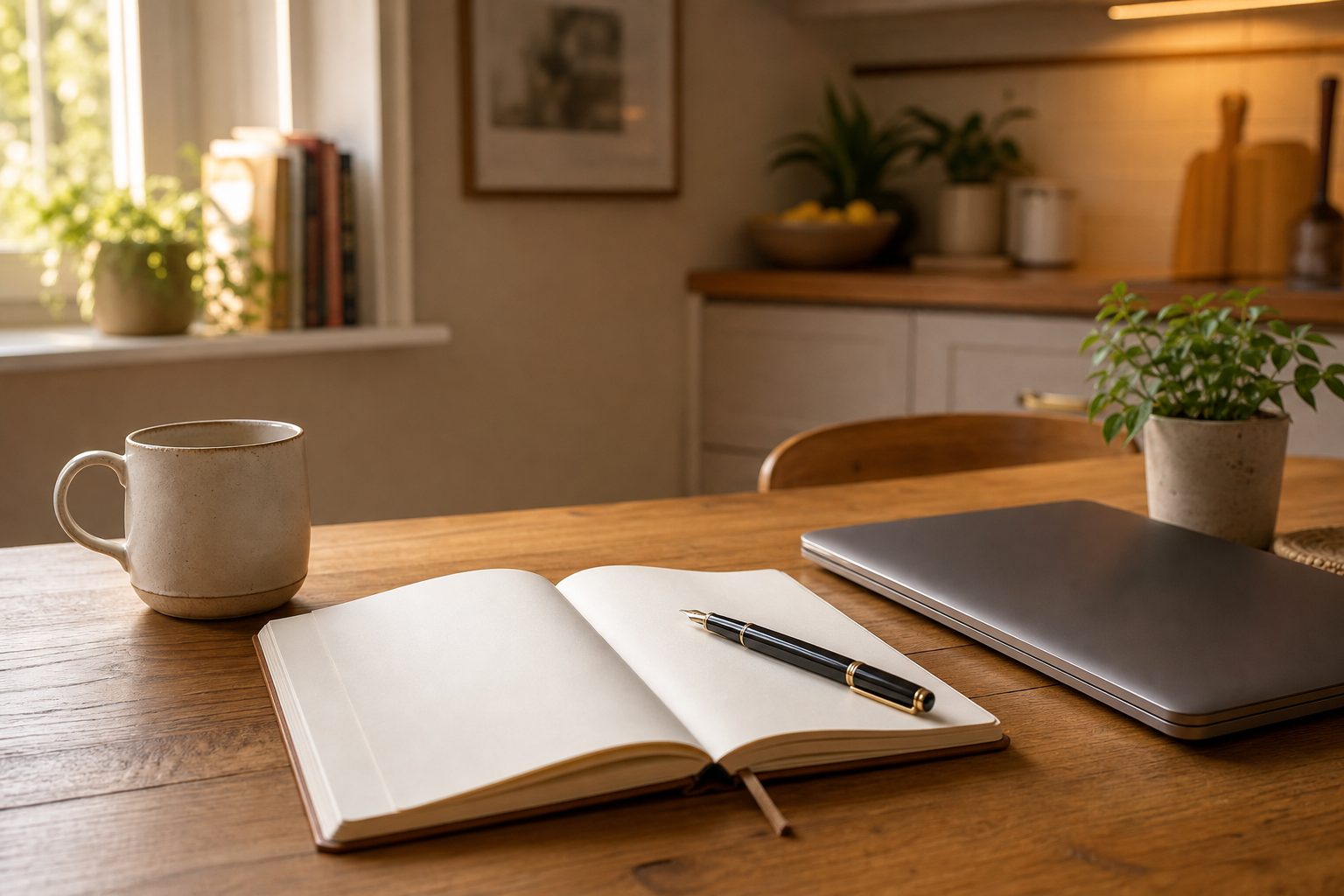 Notebook and pen ready for feedback suggestions to Bonutivo